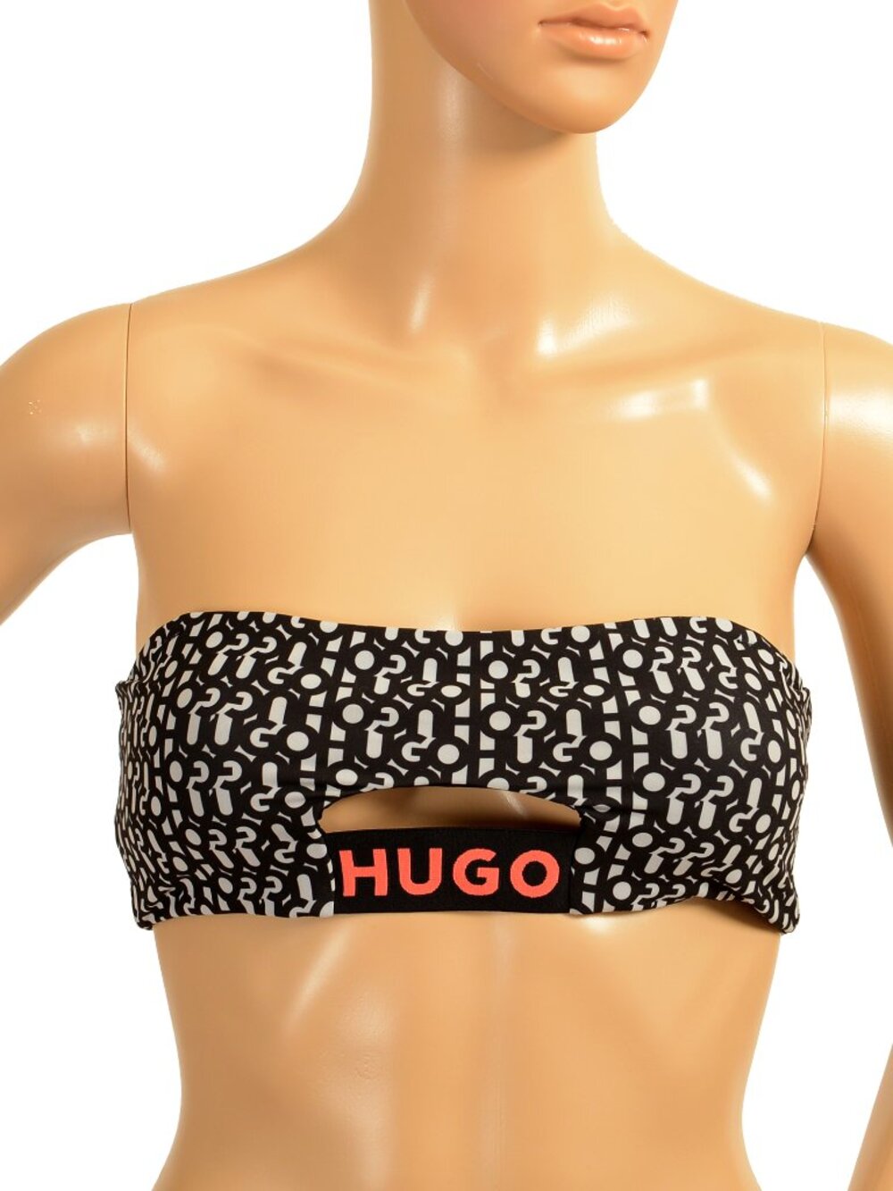 Hugo Boss Women's "Monogram Bandeau" Padded Swim Top Bandeau Bra US S IT 40